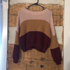 Striped slouchy sweater